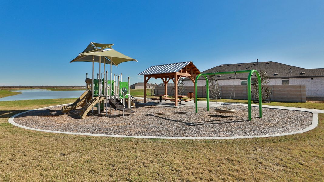 Playground overlooking lake in River Ranch
