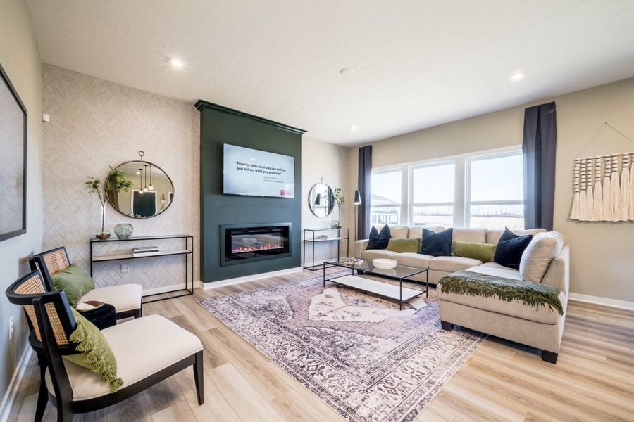 Furnished interior in a model home at Bridle Run in Louisville (Image 6).