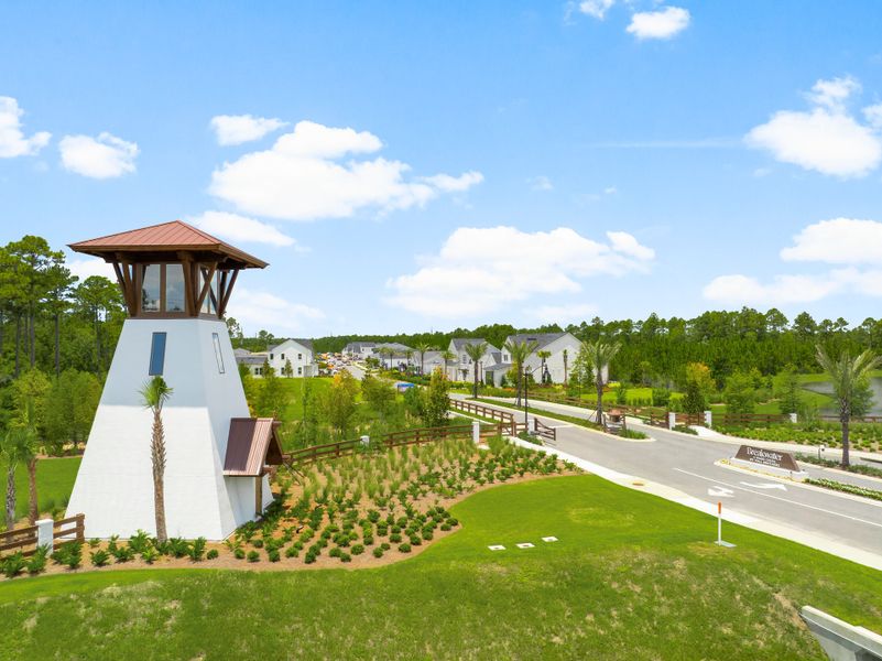 Entrance to the Salt Grass at Ward Creek community in Panama City Beach, FL, featuring signage and landscaping (Image 22). Entrance to the Salt Grass at Ward Creek community in Panama City Beach, FL, featuring signage and landscaping (Image 22).