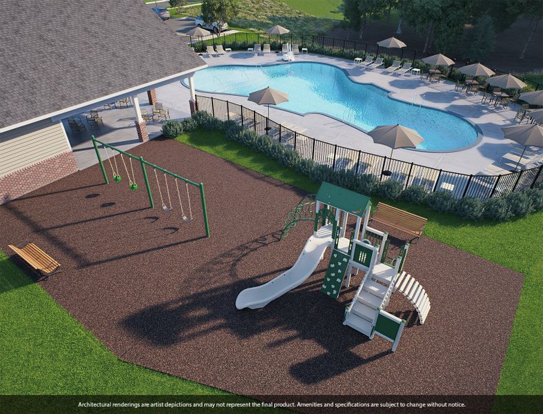Community Pool, Cabana, and Playground | Porter Ridge Community Pool, Cabana, and Playground | Porter Ridge