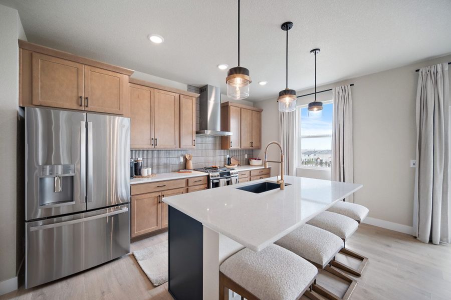 Furnished interior in a model home at Trails at Aspen Ridge-3 in Colorado Springs (Image 6). Furnished interior in a model home at Trails at Aspen Ridge-3 in Colorado Springs (Image 6).