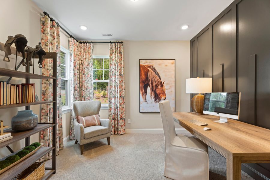 Furnished interior in a model home at Hopewell Garden in Winston-Salem (Image 9).