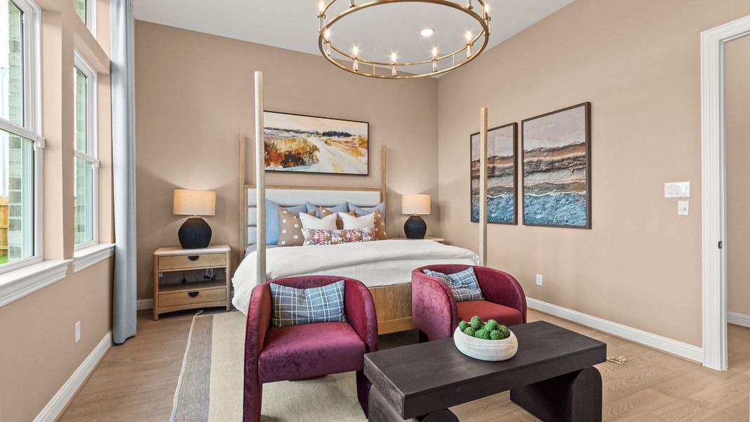 Furnished interior in a model home at Azalea in Fulshear (Image 26).