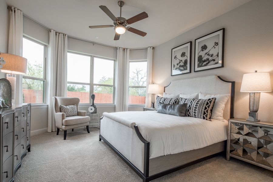 Furnished interior in a model home at Oaks at San Gabriel in Georgetown (Image 20).