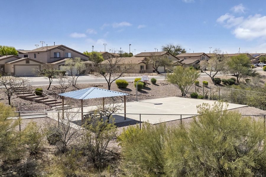Community basketball half-court