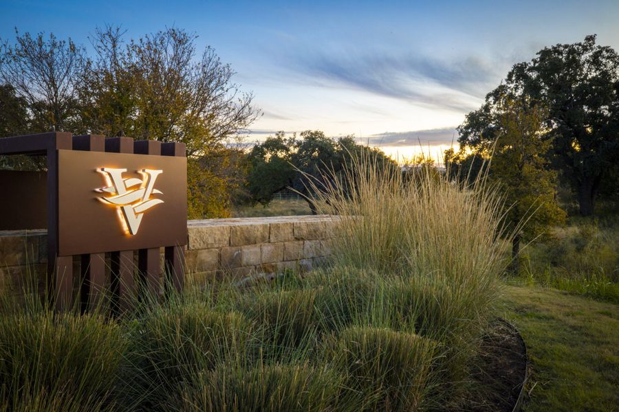 Entrance to the Veramendi community in New Braunfels, TX, featuring signage and landscaping (Image 4).