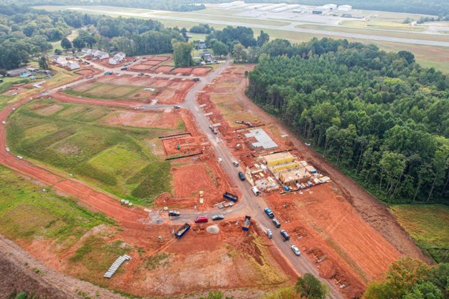 A high angle view of a flooded area. A high angle view of a flooded area.