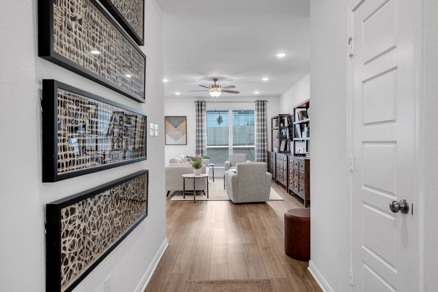 Furnished interior in a model home at The Village at Elm Creek in Troy (Image 6).