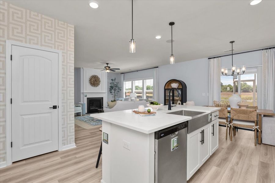 Furnished interior in a model home at Southbridge in Sumter (Image 27).