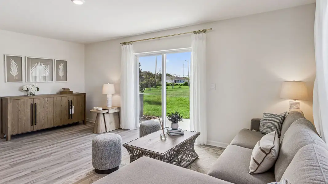 Furnished interior in a model home at Annabelle Estates Townhomes in Lake Wales (Image 6). Furnished interior in a model home at Annabelle Estates Townhomes in Lake Wales (Image 6).