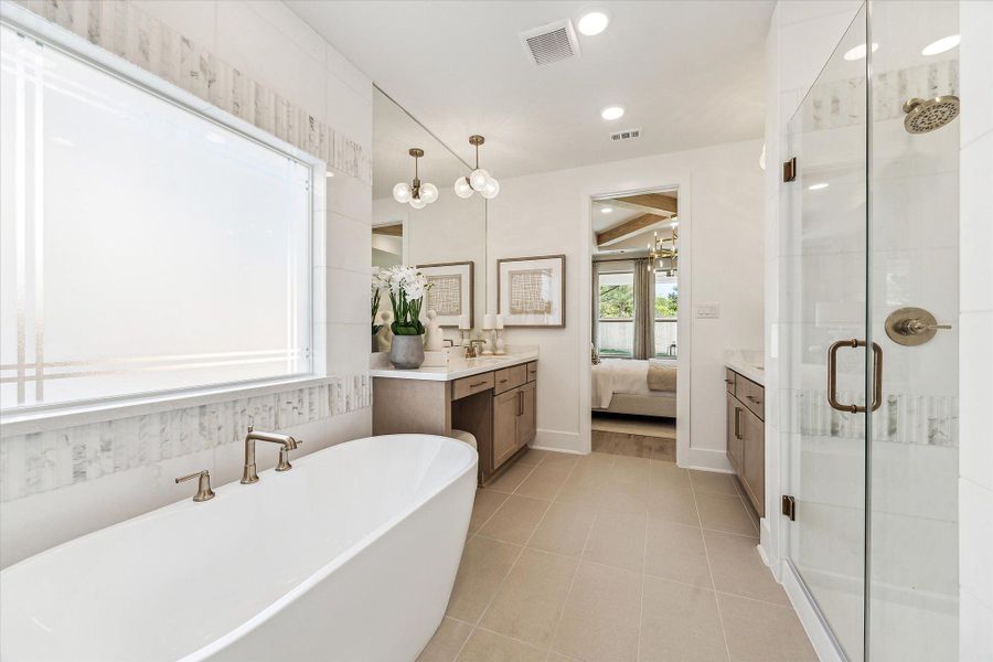 Furnished interior in a model home at Kresston - 40' in Montgomery (Image 10). Furnished interior in a model home at Kresston - 40' in Montgomery (Image 10).