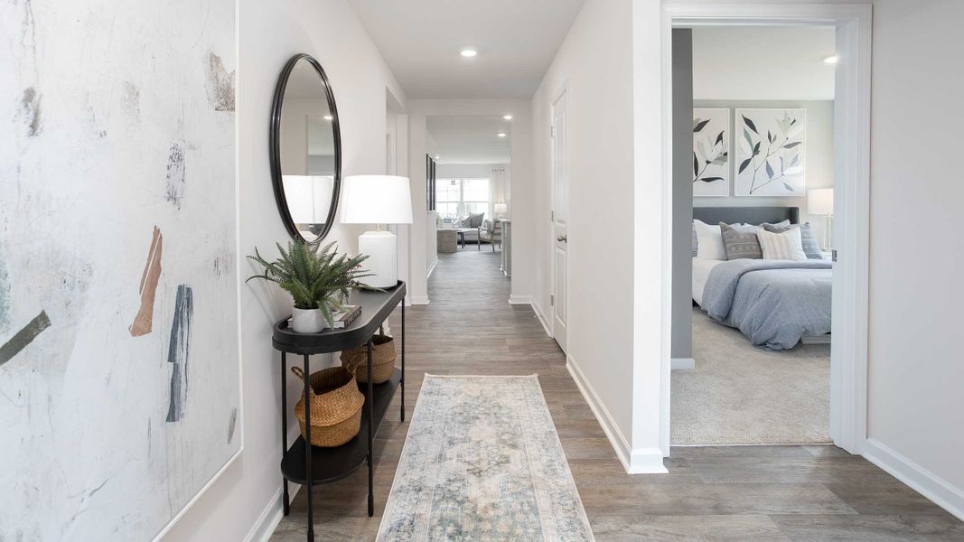 Furnished interior in a model home at Foxtail in Yadkinville (Image 3).