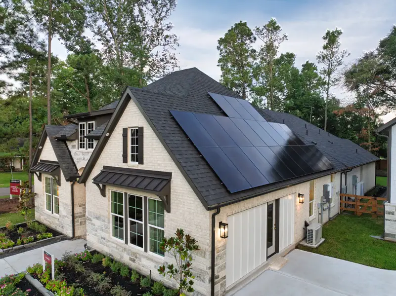 Front exterior of a home in the Timber Hollow: Heritage Collection community, located in Magnolia, TX (Image 8).