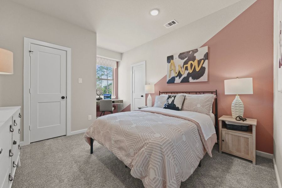 Furnished interior in a model home at The Woodlands Hills in Willis (Image 15).
