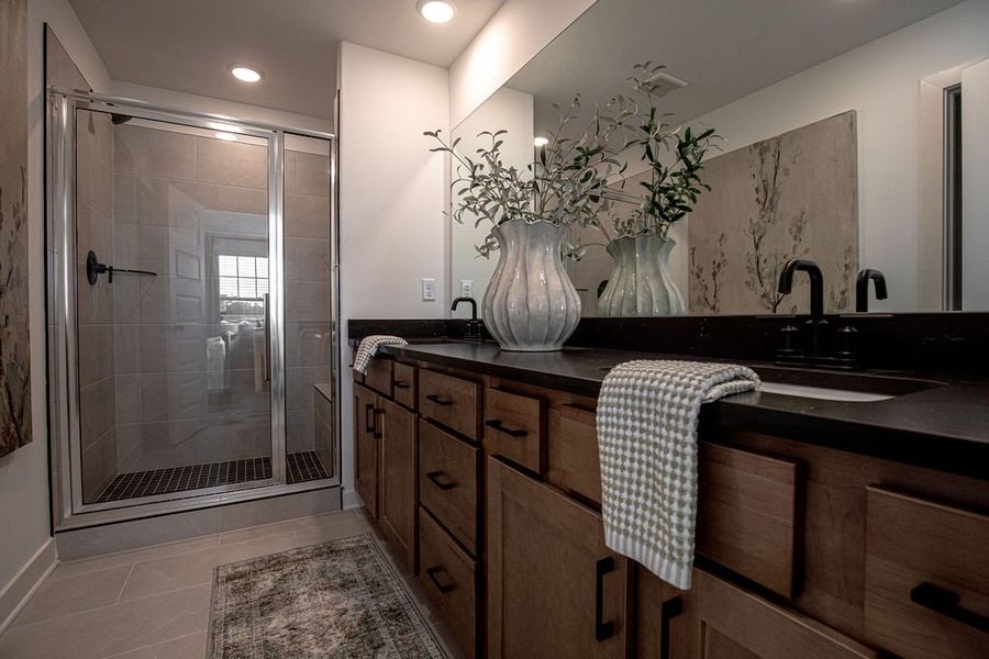 Furnished interior in a model home at The Townhomes at Union Depot in Bartlett (Image 26).