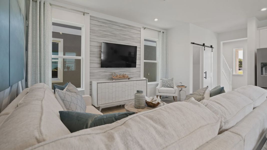 Open living room space with natural lighting