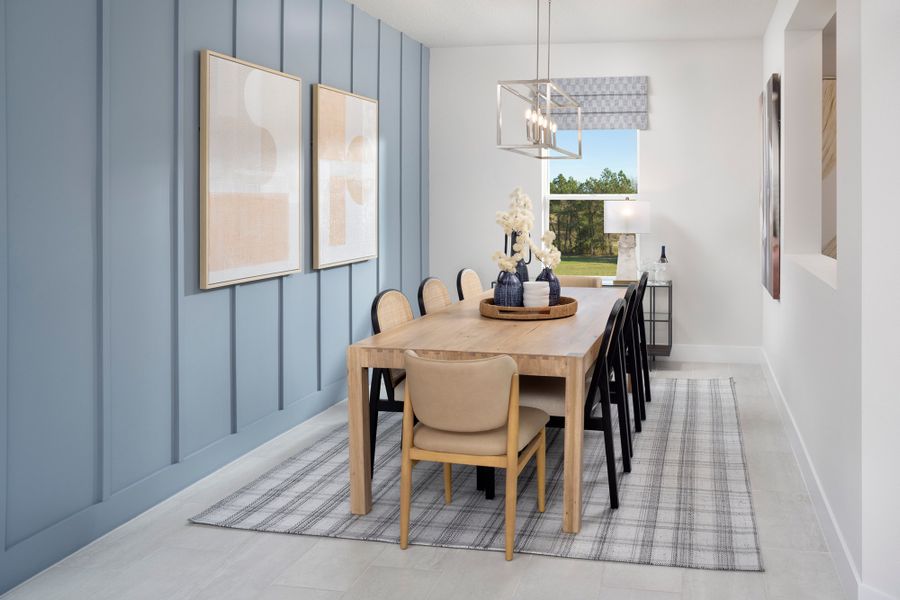 Furnished interior in a model home at Soleta at Starkey Ranch – Traditional Series in Odessa (Image 6). Furnished interior in a model home at Soleta at Starkey Ranch – Traditional Series in Odessa (Image 6).