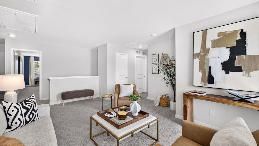 Furnished interior in a model home at Twinleaf Meadows in Monroe (Image 27).