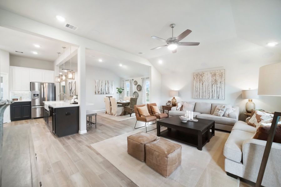 Furnished interior in a model home at Amira in Tomball (Image 12).