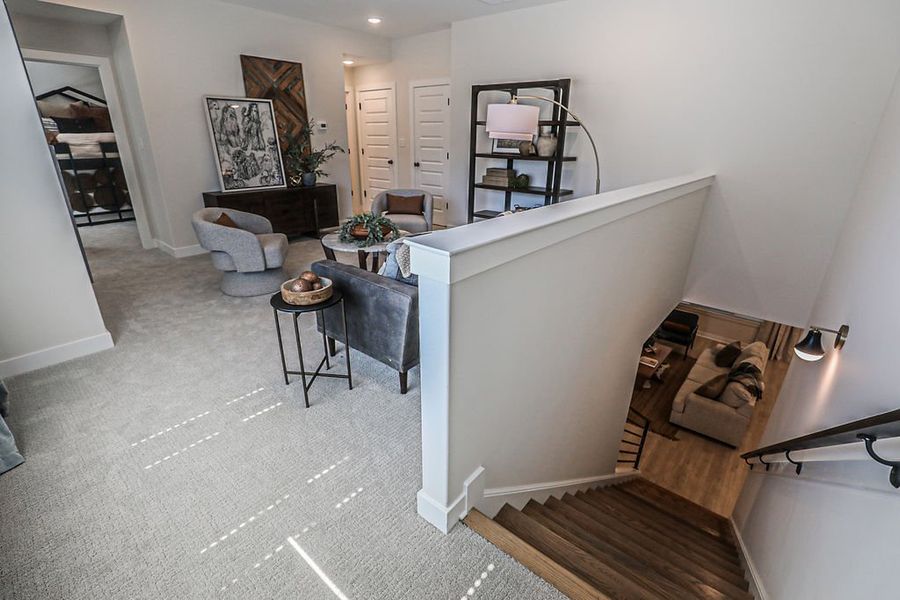 Furnished interior in a model home at Walker Farms in Bartlett (Image 40).