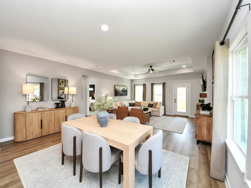 Furnished interior in a model home at Enclave at Newport in Crosby (Image 30).