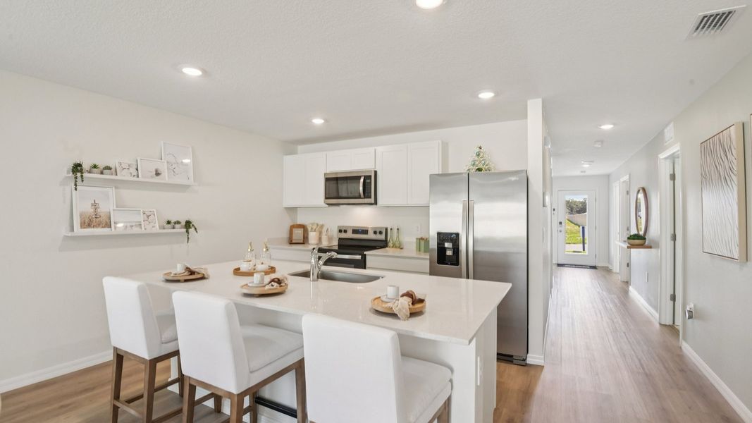 Furnished interior in a model home at Brighton Park in Hudson (Image 15).
