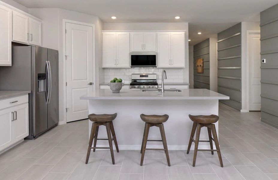 Furnished interior in a model home at Amarillo Creek in Maricopa (Image 13).