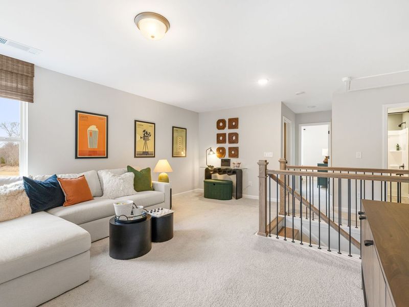 Furnished interior in a model home at Cedar Farms in Winder (Image 17).