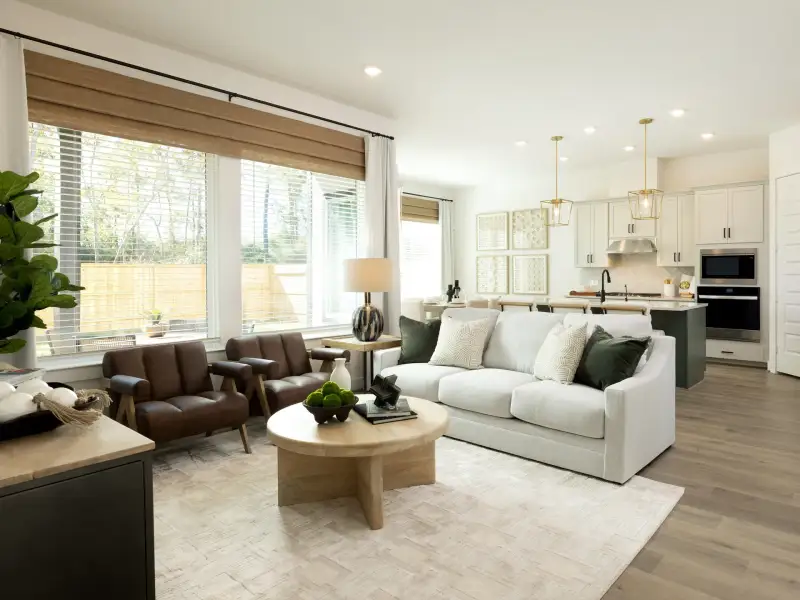 Furnished interior in a model home at Bridge Creek Village - Luxe Series in Cypress (Image 6).