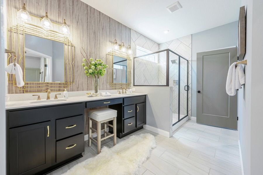 Furnished interior in a model home at Laurel Farms in Dallas (Image 30).