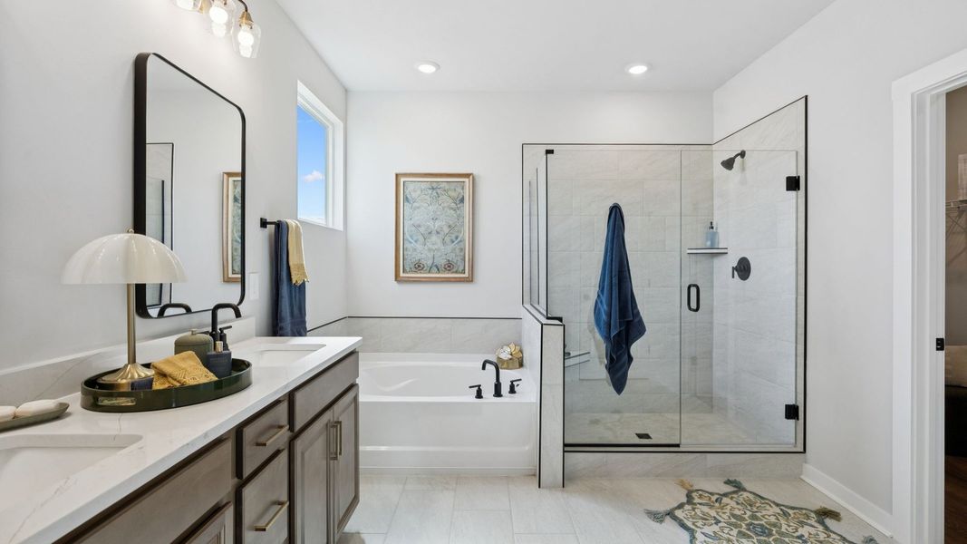 Furnished interior in a model home at Harvest Point in Spring Hill (Image 42).