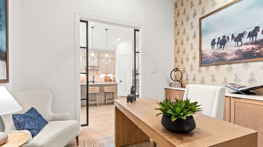 Furnished interior in a model home at Azalea in Fulshear (Image 27).
