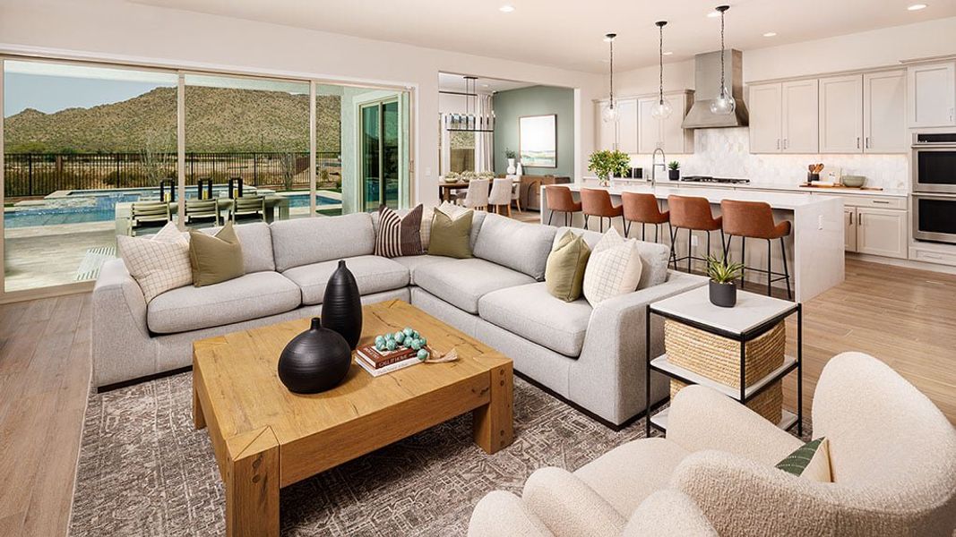 Furnished interior in a model home at Ladera Trails in Peoria (Image 3). Furnished interior in a model home at Ladera Trails in Peoria (Image 3).