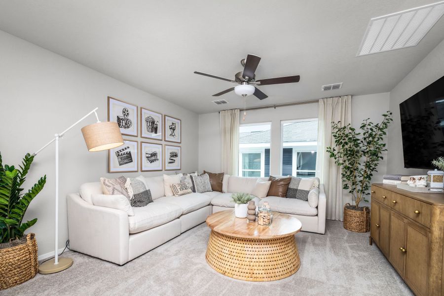 Furnished interior in a model home at Applewhite Meadows in San Antonio (Image 47).