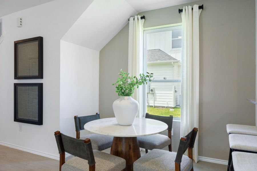 Furnished interior in a model home at Windcress in Cove (Image 9).