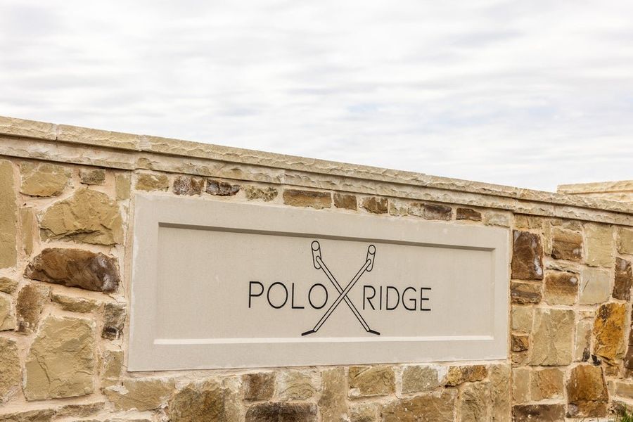 Entrance to the Polo Ridge community in Forney, TX, featuring signage and landscaping (Image 7).