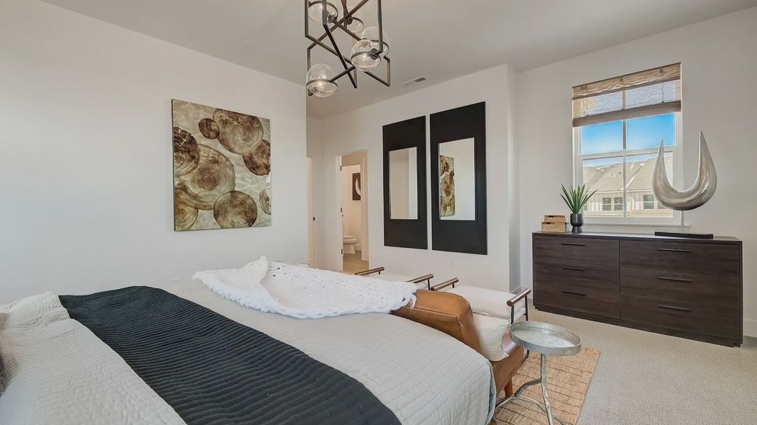 Furnished interior in a model home at Westerly in Erie (Image 17).