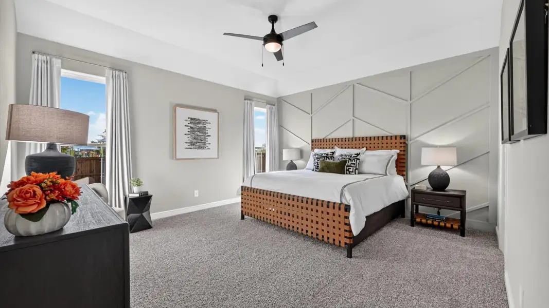 Furnished interior in a model home at Wildflower Ranch in Justin (Image 24).