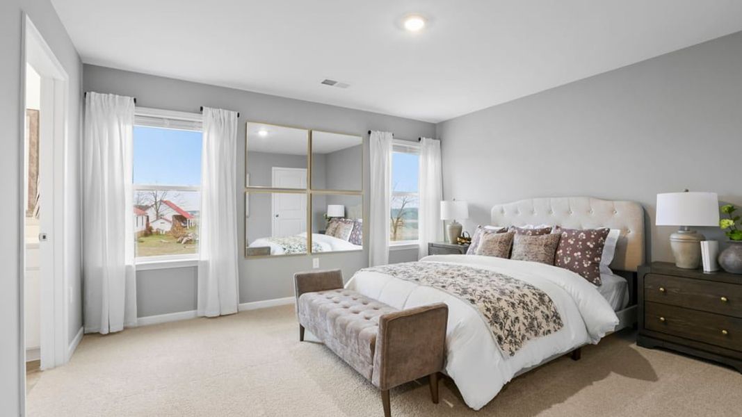 Furnished interior in a model home at Benjamin's Grove in Woodruff (Image 27).