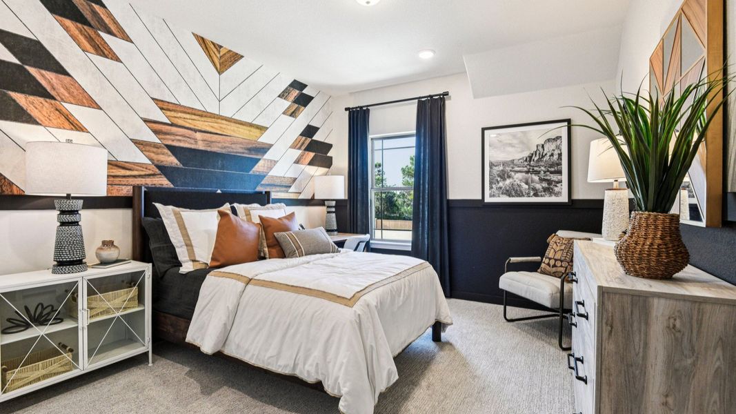 Furnished interior in a model home at Clear Creek in New Braunfels (Image 49).