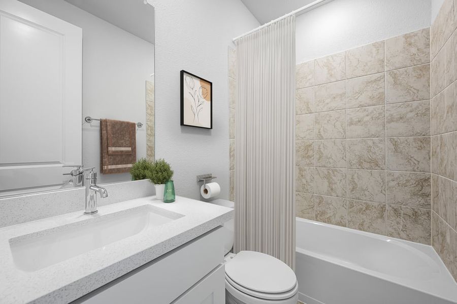 Furnished interior in a model home at The Ranch at Uptown Celina 40s in Celina (Image 19).