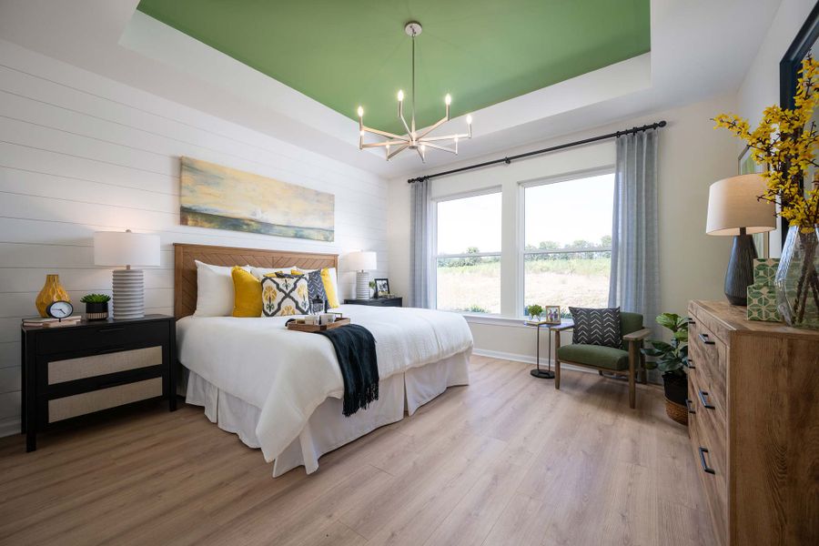 Furnished interior in a model home at Nexus – Park Collection in Gallatin (Image 10).