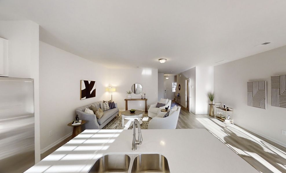 Furnished interior in a model home at Percival Village in Columbia (Image 16).