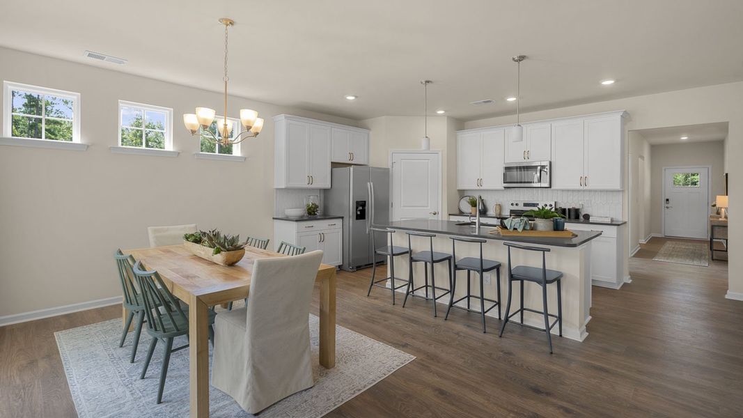 Furnished interior in a model home at The Villas at Martin Farms in Aberdeen (Image 16).