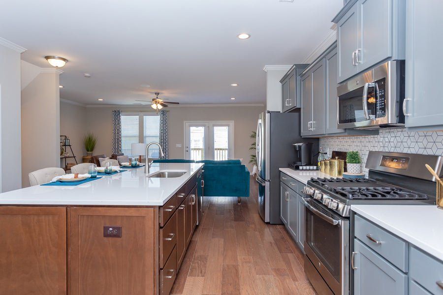 Furnished interior in a model home at Myers Point in Morrisville (Image 19). Furnished interior in a model home at Myers Point in Morrisville (Image 19).