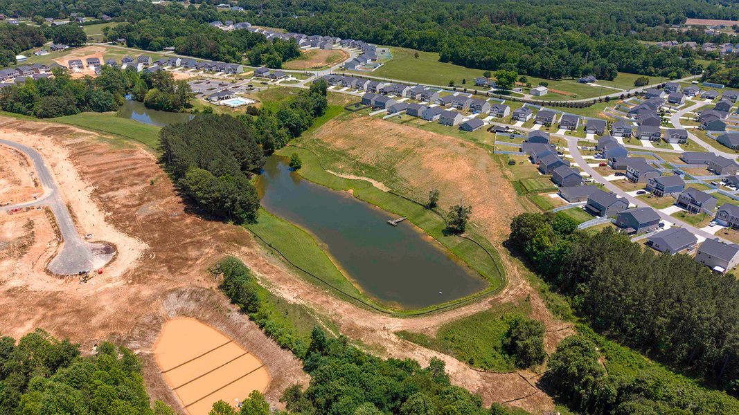 Aerial view of the Bryson Park community in Lexington, NC, showing layout and nearby surroundings (Image 12). Aerial view of the Bryson Park community in Lexington, NC, showing layout and nearby surroundings (Image 12).