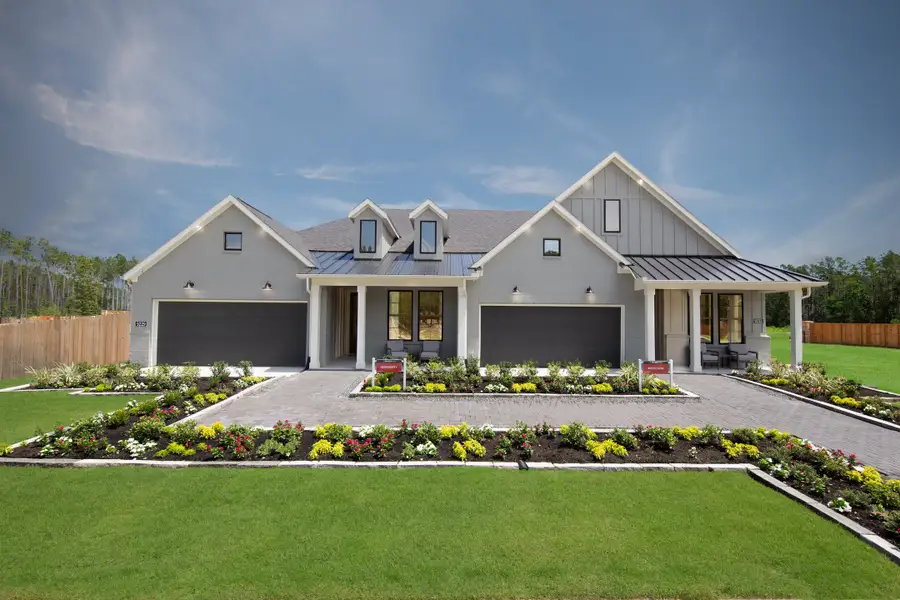 Front exterior of a home in the The Highlands community, located in Porter, TX (Image 2).