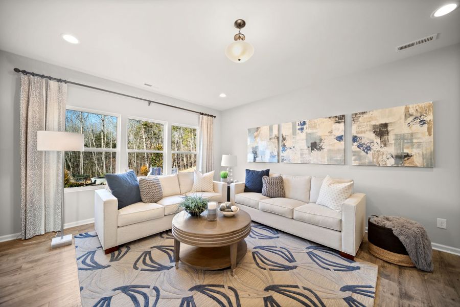 Furnished interior in a model home at Haven at Rocky River in Concord (Image 31).