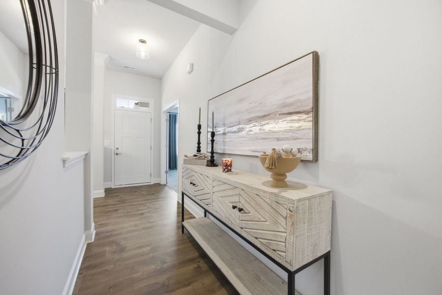 Furnished interior in a model home at Northlake in Statesville (Image 23).