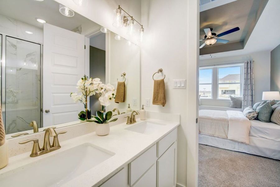 Furnished interior in a model home at Avery Centre in Round Rock (Image 6).